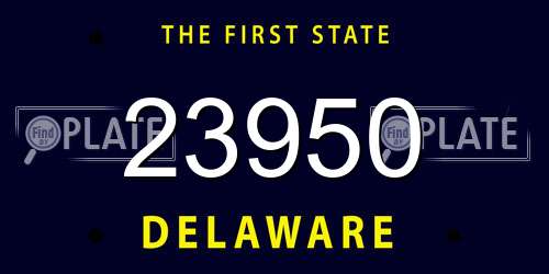 23950 Delaware License Plate