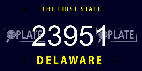 23951 Delaware License Plate