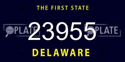 23955 Delaware License Plate