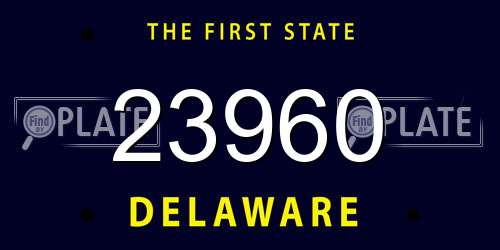 23960 Delaware License Plate