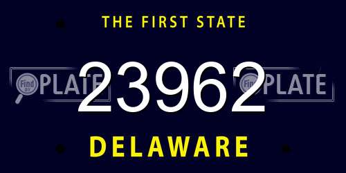 23962 Delaware License Plate