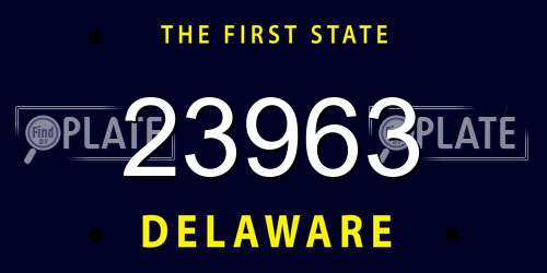 23963 Delaware License Plate