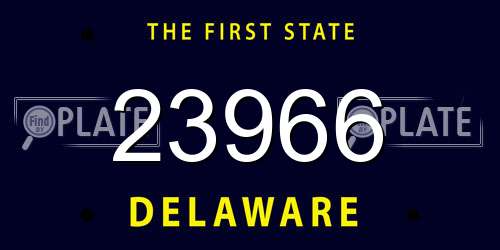 23966 Delaware License Plate