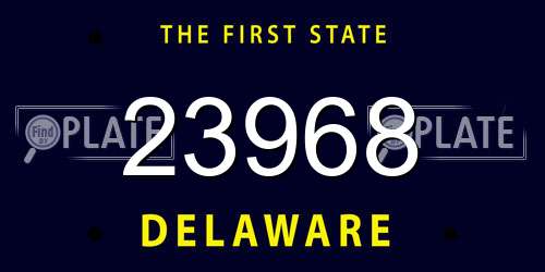 23968 Delaware License Plate