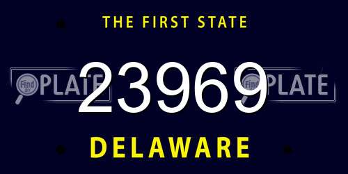 23969 Delaware License Plate