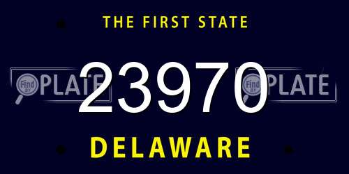 23970 Delaware License Plate