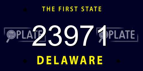 23971 Delaware License Plate