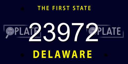 23972 Delaware License Plate