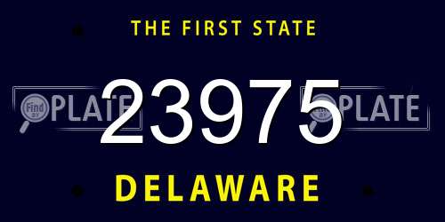 23975 Delaware License Plate
