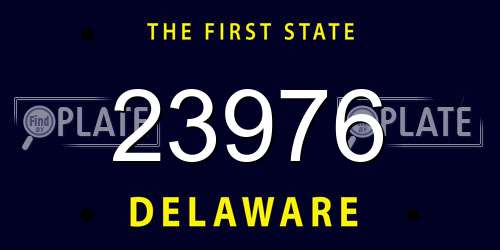 23976 Delaware License Plate