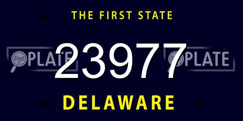 23977 Delaware License Plate