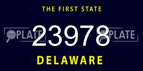 23978 Delaware License Plate