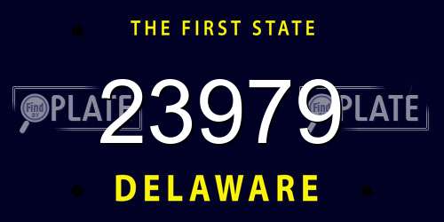 23979 Delaware License Plate