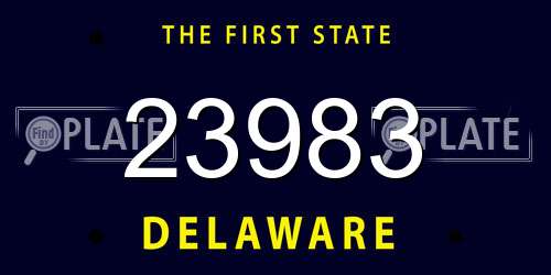 23983 Delaware License Plate
