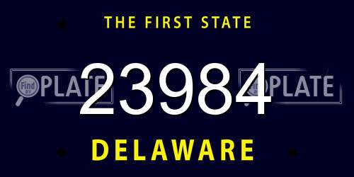 23984 Delaware License Plate