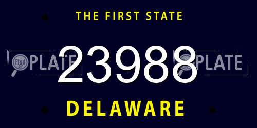 23988 Delaware License Plate