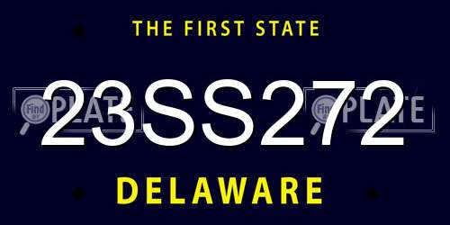 23SS272 Delaware License Plate