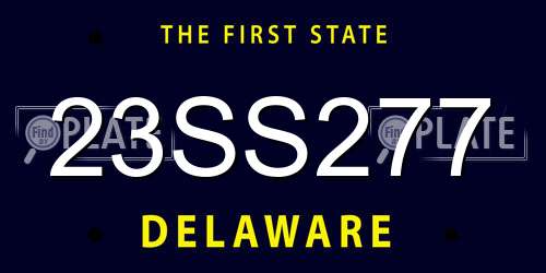 23SS277 Delaware License Plate