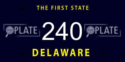240 Delaware License Plate