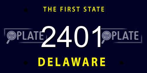 2401 Delaware License Plate
