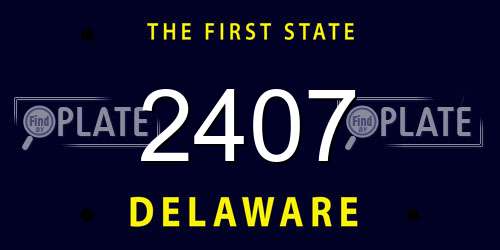 2407 Delaware License Plate