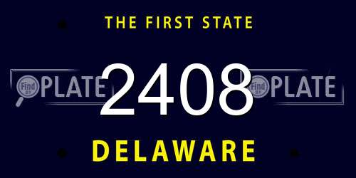 2408 Delaware License Plate
