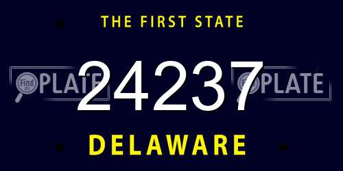 24237 Delaware License Plate