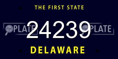 24239 Delaware License Plate
