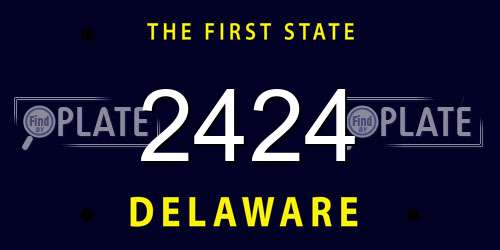 2424 Delaware License Plate