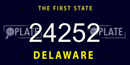 24252 Delaware License Plate