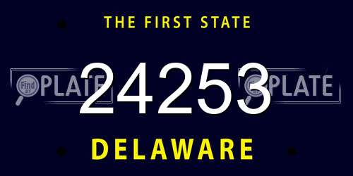 24253 Delaware License Plate
