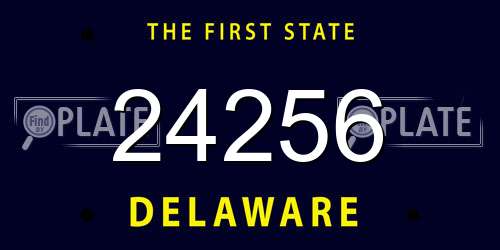 24256 Delaware License Plate