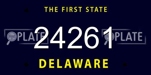 24261 Delaware License Plate