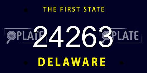 24263 Delaware License Plate