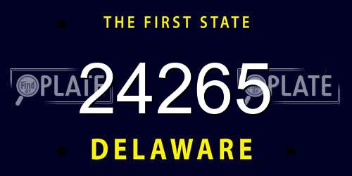 24265 Delaware License Plate