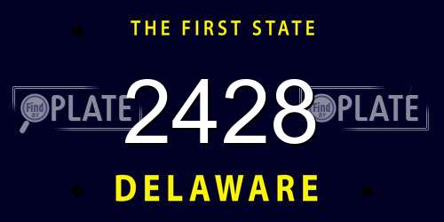 2428 Delaware License Plate
