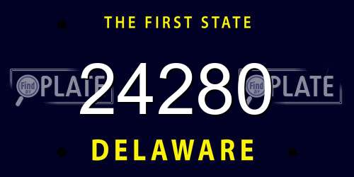 24280 Delaware License Plate