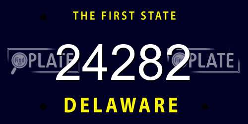 24282 Delaware License Plate
