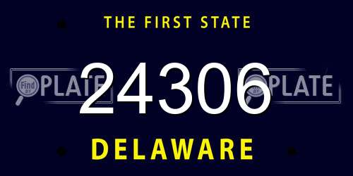 24306 Delaware License Plate