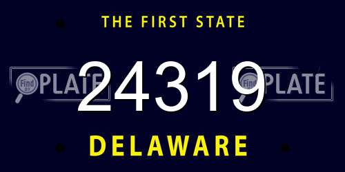 24319 Delaware License Plate