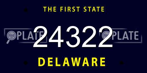 24322 Delaware License Plate