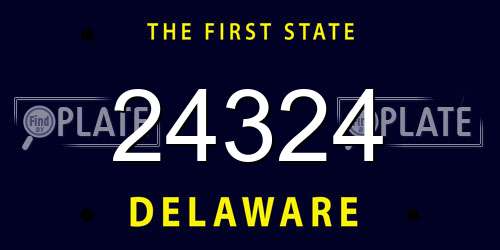 24324 Delaware License Plate