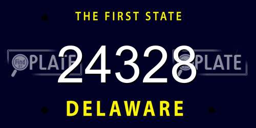 24328 Delaware License Plate