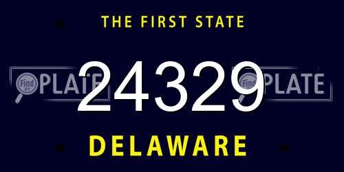 24329 Delaware License Plate