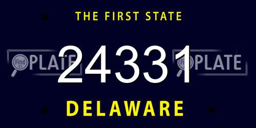 24331 Delaware License Plate