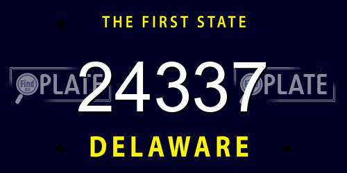 24337 Delaware License Plate