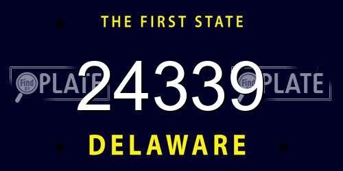 24339 Delaware License Plate