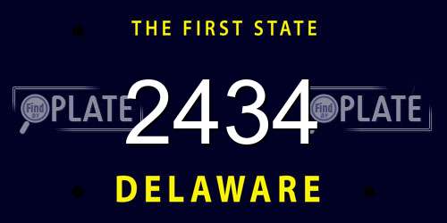 2434 Delaware License Plate