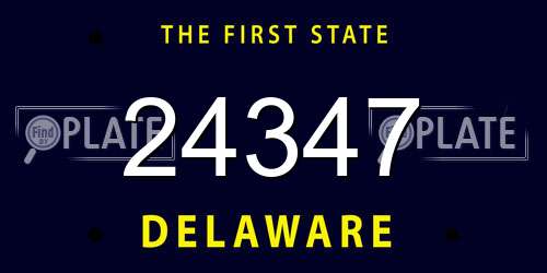 24347 Delaware License Plate