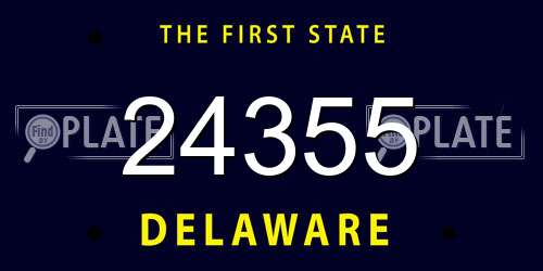 24355 Delaware License Plate